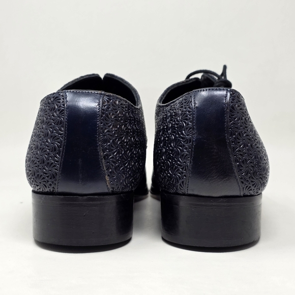 Gianni Fioretti Men\'s Navy Blue Leather Shoes Made In Italy Size 44 Pre-owned main image 10